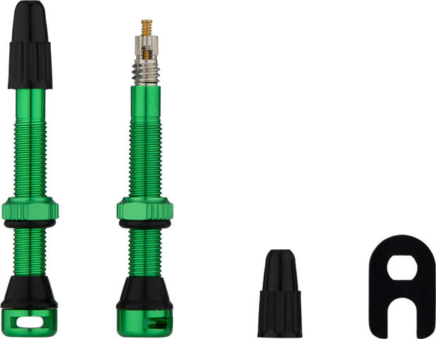 tune Válvula tubeless en set de 2 - verde cardenillo/SV 44 mm