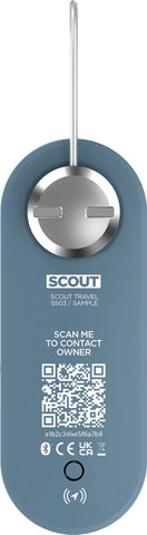 Knog Étiquette intelligente pour bagage Scout Travel Alarm+Finder - bleu-argenté