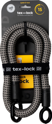 tex-lock Eyelet chain lock + D-lock shackle lock - electric grey