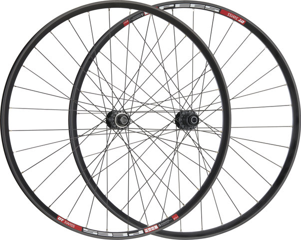 bc basic Urban Deore Center Lock Disc DT Swiss 533D 28" Wheelset - black | 28" set (front 15x100 + rear 12x142) Shimano