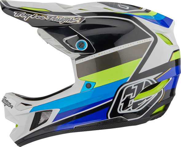 Troy Lee Designs D4 Composite MIPS Helm - reverb white-blue/55 - 56 cm