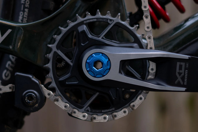 OAK Components Crank Ejecter Cap Set para SRAM DUB & OAK Bielas - azul