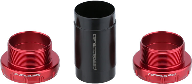 CeramicSpeed Boîtier de Pédalier BSA 30 MTB Coated - red/BSA