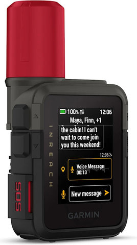 Garmin inReach Mini 3 Plus Satelliten-Kommunikationsgerät - schwarz-rot