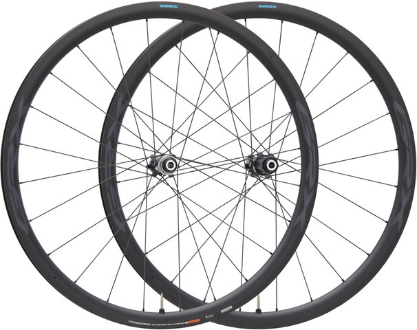 Shimano WH-RX870-TL GRX Disc Center Lock Carbon 28" Laufradsatz - schwarz/28" Satz (VR 12x100 + HR 12x142) Shimano