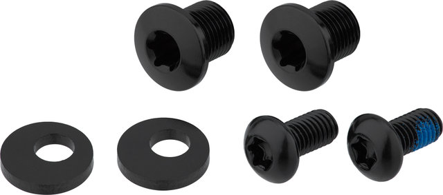 absoluteBLACK Set de tornillos de platos 4 brazos para Oval 1X 104 BCD 30 Dientes - black/universal