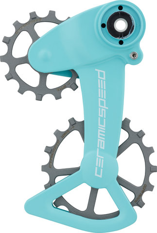 CeramicSpeed OSPW X Cerakote Coated Ltd. Derailleur Pulley Sys. for SRAM Eagle AXS - turquoise-silver/universal