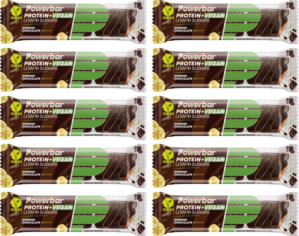 Powerbar Protein Plus Low Sugar Vegan Riegel - 10 Stück - banana-chocolate/420 g