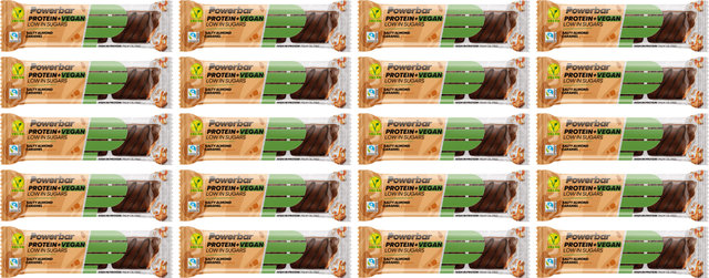 Powerbar Protein Plus Low Sugar Vegan Riegel - 20 Stück - salty almond caramel/840 g