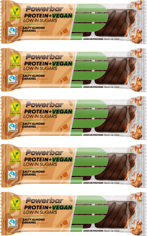 Protein Plus Low Sugar Vegan Riegel - 5 Stück - salty almond caramel/210 g