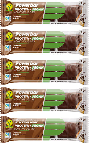 Protein Plus Low Sugar Vegan Riegel - 5 Stück - peanut choc/210 g