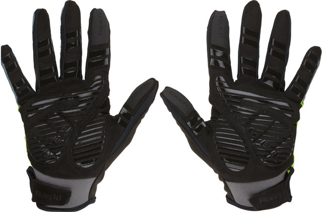 Roeckl Guantes de dedos completos Mori 2 - hurricane grey-fluo yellow/8