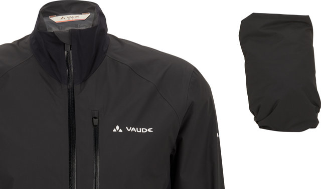 VAUDE Mens Kuro Rain Jacket - black/M