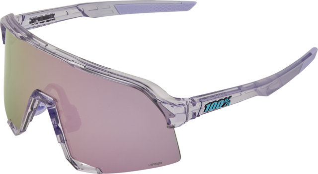 100% S3 Hiper Sports Glasses - polished translucent lavender/hiper lavender mirror