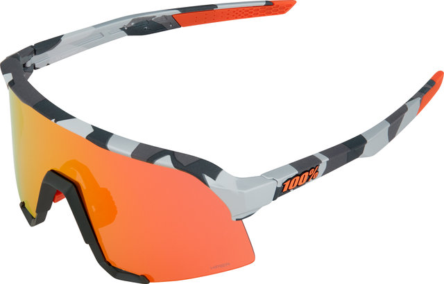 S3 Hiper Sports Glasses - soft tact grey camo/hiper red multilayer mirror
