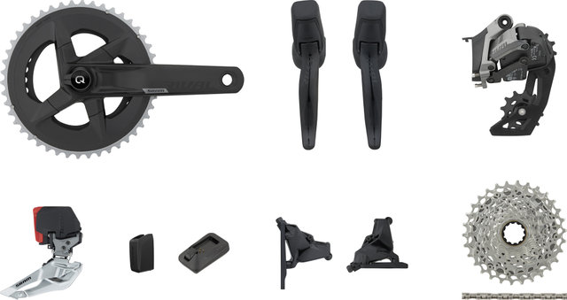 SRAM Grupo potenciómetros Rival eTap AXS HRD FM Powermeter 2x12 vel. 35-48 - black/172,5 mm 35-48, 10-30