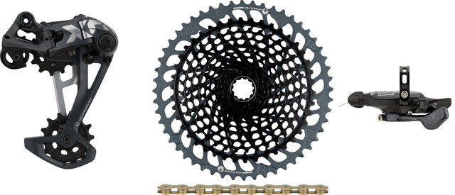 SRAM X01 Eagle 1x12-fach Upgrade-Kit mit Kassette - black - XX1 gold/10-52