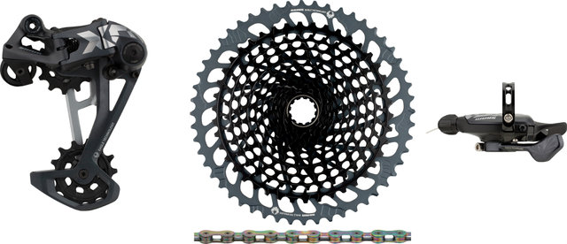 SRAM X01 Eagle 1x12-speed Upgrade Kit with Cassette - black - XX1 rainbow/10-52