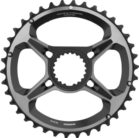 Shimano Plato XTR FC-M9120-B2 12 velocidades - gris-negro/38 