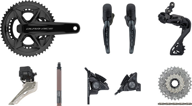Dura-Ace Di2 R9250 Powermeter Gruppe 2x12 34-50 mit Scheibenbremse - schwarz/172,5 mm 34-50, 11-30