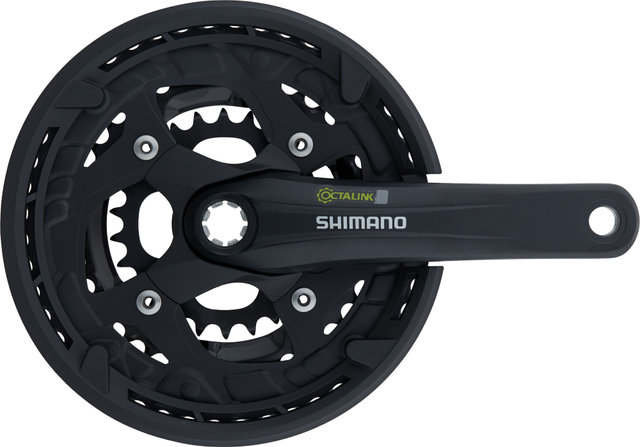 Shimano Juego de bielas FC-T4010 Octalink con anillo protector de cadena - negro/175,0 mm 26-36-48