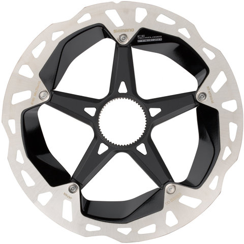 Shimano RT-MT900 Center Lock Brake Rotor for XTR / Dura-Ace w/ Internal Teeth - silver-black/180 mm