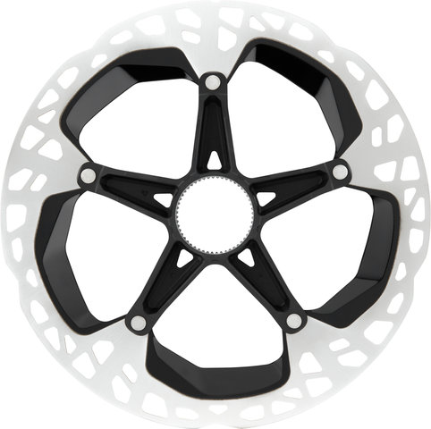 Shimano RT-MT900 Center Lock Brake Rotor for XTR / Dura-Ace w/ Internal Teeth - silver-black/203 mm