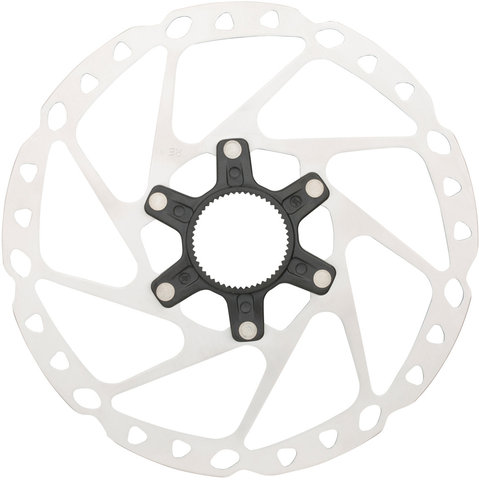 Shimano SM-RT64 Center Lock Brake Rotor for Deore w/ External Teeth - silver-black/180 mm