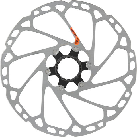 Shimano SM-RT64 Center Lock Brake Rotor for Deore w/ External Teeth - silver-black/220 mm