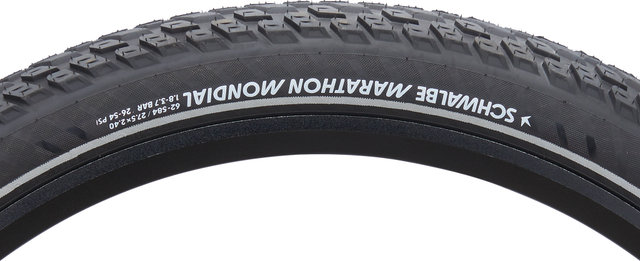 Schwalbe Marathon Mondial ADDIX RaceGuard 27.5" Wired Tyre - black-reflective/62 mm/2.4 /27.5 /62-584