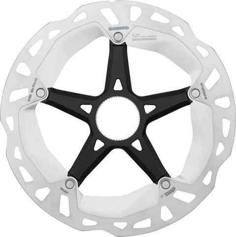 Shimano RT-MT800 Center Lock Brake Rotor for XT / Ultegra w/ Internal Teeth - silver-black/180 mm