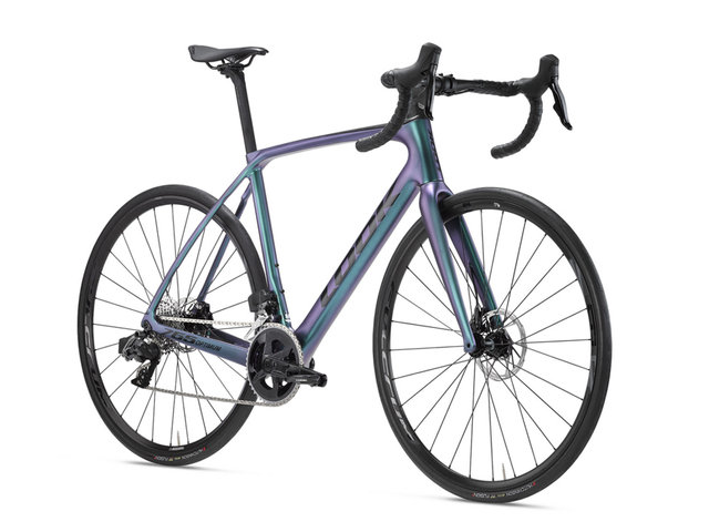 Look 765 Optimum 2 Disc Rival eTap FC900 Carbon Rennrad - chameleon green blue/M