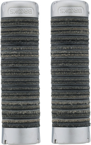 Brooks Poignées Plump Leather Grips Modèle 2023 - black/130 mm