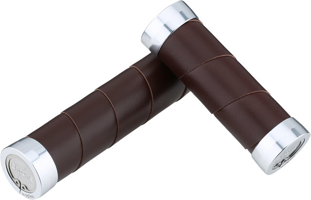 Brooks Slender Leather Grips for One-Sided Twist Shifters - 2023 Model - brown/130 mm / 100 mm