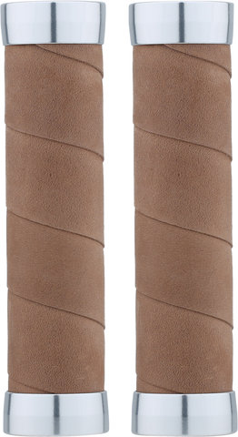 Brooks Slender Leather Handlebar Grips Model 2023 - dark tan/130 mm