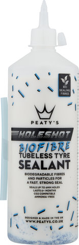 Peatys Sellador de cubiertas Holeshot Biofibre Tubeless Tyre Sealant - universal/botella cuentagotas, 1 Litro