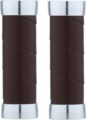 Brooks Slender Leather Grips for Twist Shifters on Both Sides - 2023 Model - brown/100 mm / 100 mm