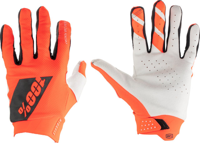100% Ridefit Full Finger Gloves - fluo orange | XL