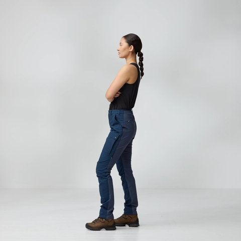 Fjällräven Pantalon femme Abisko Hybrid Trail - navy | XXS