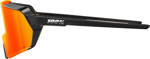 100% Gafas deportivas Korbin HiPER con lente espejo - gloss metallic black | hiper red multilayer mirror