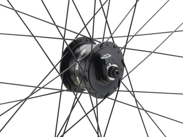 Urban Deore Disc Center Lock P-22 28" Wheelset - black/28" Set (Front 9x100 Dynamo + Rear 10x135) Shimano Micro Spline