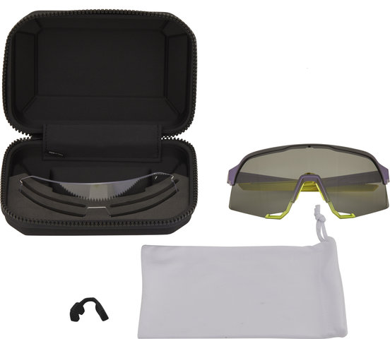 100% S3 Smoke Sports Glasses - soft tact glow/smoke