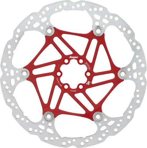 V4 Vented Floating 6-bolt Brake Rotor for Tech V - red/220 mm