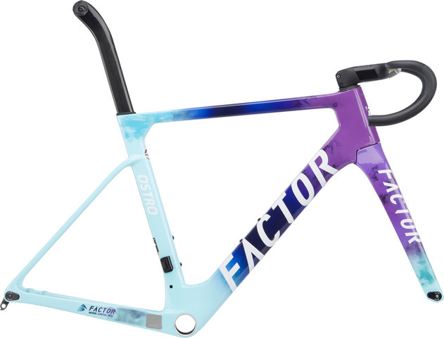Factor Kit de Cadre OSTRO V.A.M. Disc avec Groupe Ultegra Di2 2x12 et Roues - oceanic edition | XXL | Axe Traversant 12 mm