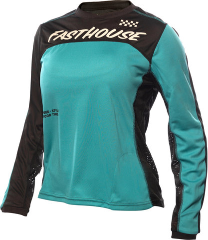 Fasthouse Maillot pour Dames Classic Mercury L/S - black-teal/S