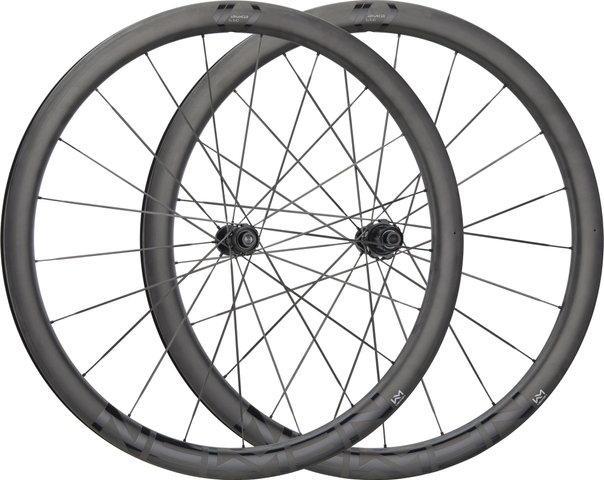 NEWMEN Advanced SL R.42 VONOA Disc Center Lock Carbon 28" Laufradsatz - black-black/28" Satz (VR 12x100 + HR 12x142) Shimano