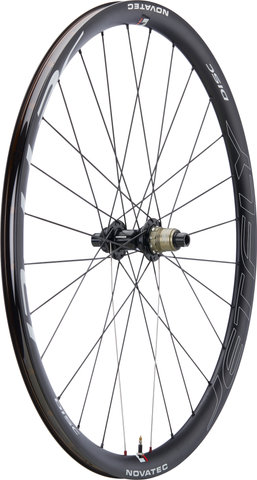 Novatec Set de Roues Jetfly Disc Center Lock 28" - black-white/142 mm/100 mm/SRAM XDR/Non Boost/Non Boost/28"