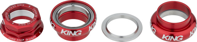 Chris King Juego de dirección roscado GripNut Bold EC34/28,6 - EC34/30 - red/EC34/28,6 - EC34/30