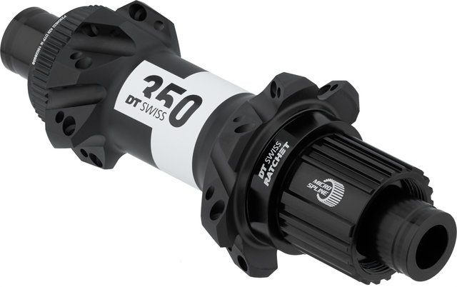 DT Swiss Moyeu Arrière 350 Straightpull MTB Boost Disc Center Lock - noir/12 x 148 mm / 28 trous / Shimano Micro Spline