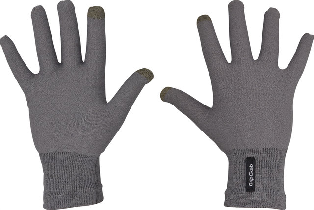 GripGrab Merino Full Finger Liner Gloves - grey/M-L